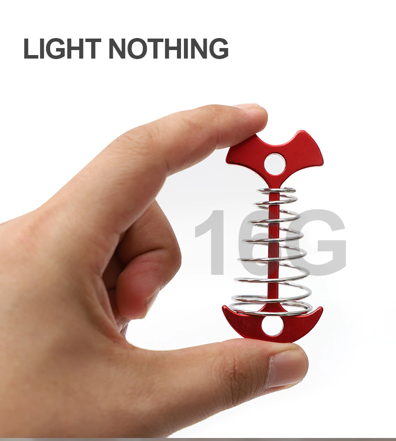 Cheap Goat Tents Adjustable Plank Floor Spring Fishbone Anchor Stakes Fixed Nails Outdoor Camping Tent Hooks   